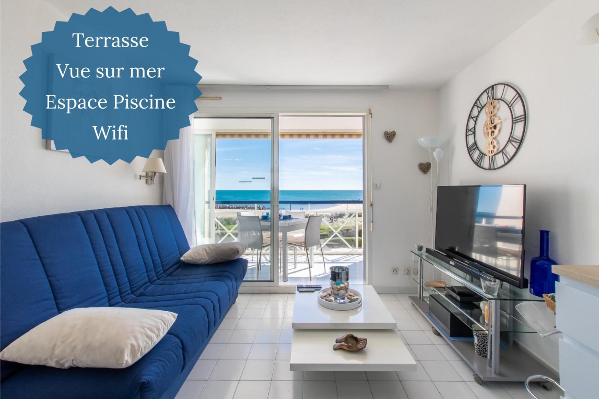 L'Evasion Bleue * Wifi * Bord De Mer * Piscine * Agde Esterno foto